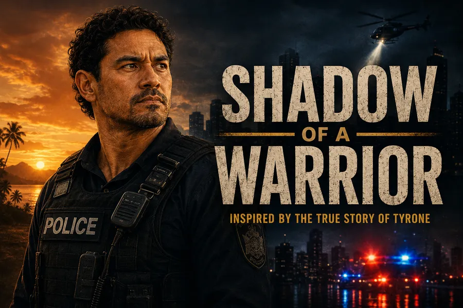 Shadow of a Warrior feature crime drama artwork